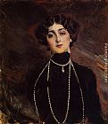 Giovanni Boldini Famous Paintings - Portrait of Lina Cavalieri